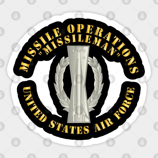 USAF - Missile Operations - Missileman - Basic Sticker by twix123844